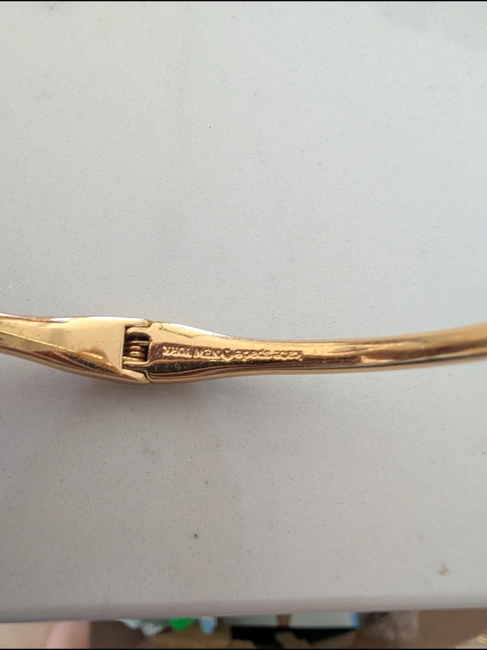 kate spade gold-tone open cuff with crystal endcaps - Picture 4 of 6